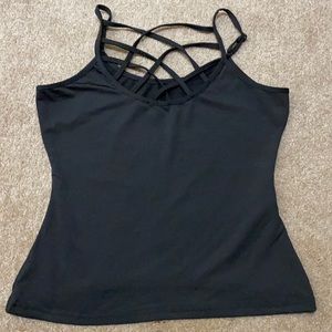 Black Criss Cross Tanktop